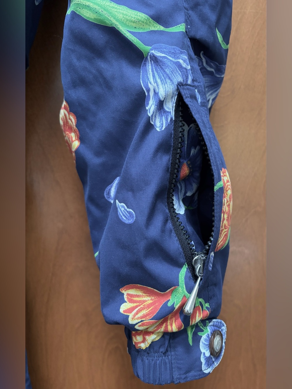 VTG 80s Obermeyer 1-Pc Ski Suit Blue/Floral Sz 12 Apres Ski Gorpcore Retro EUC - Picture 4 of 12